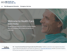 Tablet Screenshot of healthcareindemnity.com
